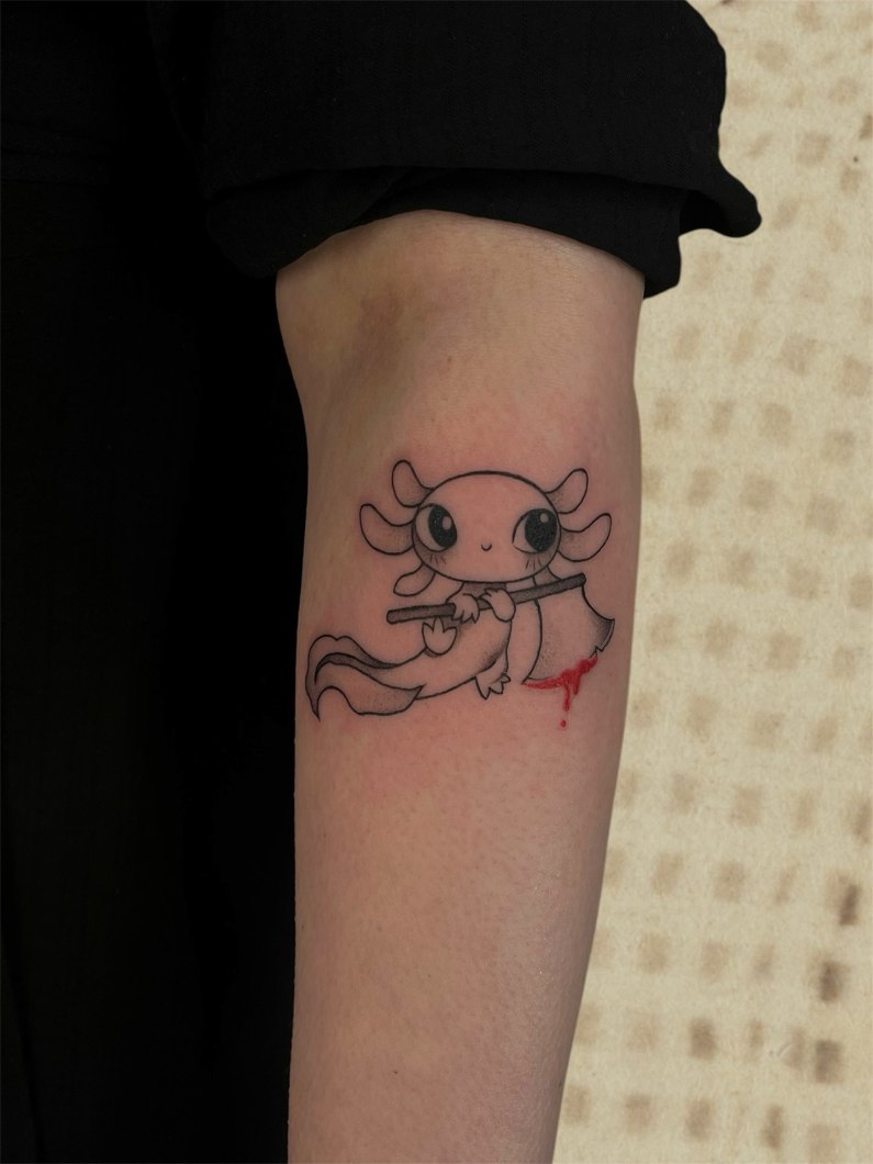 Aadan tatuointityö — mustavalkoista kuvitusta.